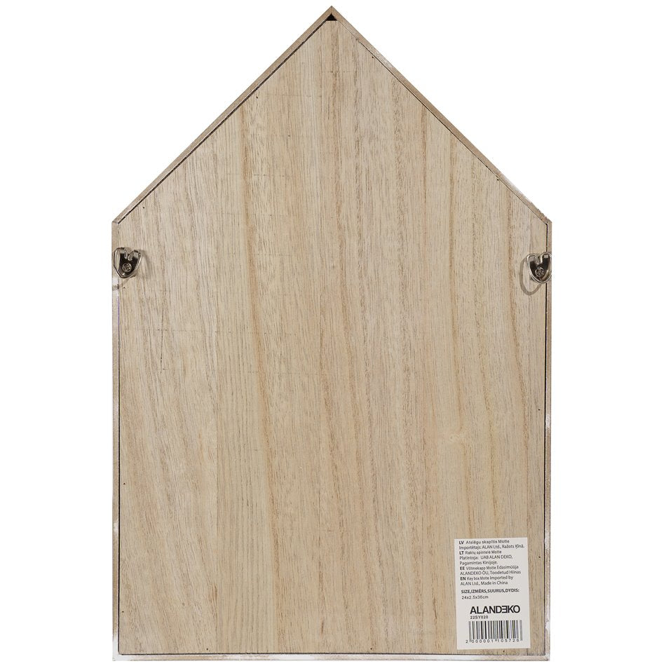Motte Wall Key Box – Slim Wood & Metal Organizer
