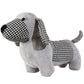 Grey Dog Monty Door Stopper – Plush Animal Fabric Wedge