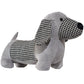 Grey Dog Monty Door Stopper – Plush Animal Fabric Wedge
