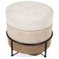 Mariola B Pouf Brown-Beige – H45 × Ø48 cm