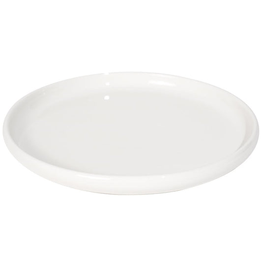Dessert plate Nora, white, porcelain, D21cm H2.5cm