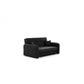 Compact Sofa Bed with Extendable Sleeping Function, Black Velvet Upholstery – Elaine