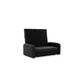 Compact Sofa Bed with Extendable Sleeping Function, Black Velvet Upholstery – Elaine