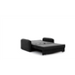 Compact Sofa Bed with Extendable Sleeping Function, Black Velvet Upholstery – Elaine