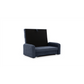 Compact Extendable Sofa Bed with Storage, Velvet Upholstery, Blue – Elaine