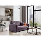Compact Extendable Sofa Bed with Storage, Velvet Upholstery, Purple – Elaine