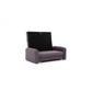 Compact Extendable Sofa Bed with Storage, Velvet Upholstery, Purple – Elaine
