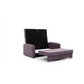 Compact Extendable Sofa Bed with Storage, Velvet Upholstery, Purple – Elaine