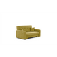 Compact Extendable Sofa Bed with Storage, Velvet Upholstery, Yellow – Elaine