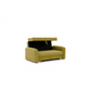 Compact Extendable Sofa Bed with Storage, Velvet Upholstery, Yellow – Elaine