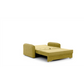 Compact Extendable Sofa Bed with Storage, Velvet Upholstery, Yellow – Elaine