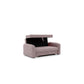 Compact Extendable Sofa Bed with Storage, Velvet Upholstery, Pink – Elaine