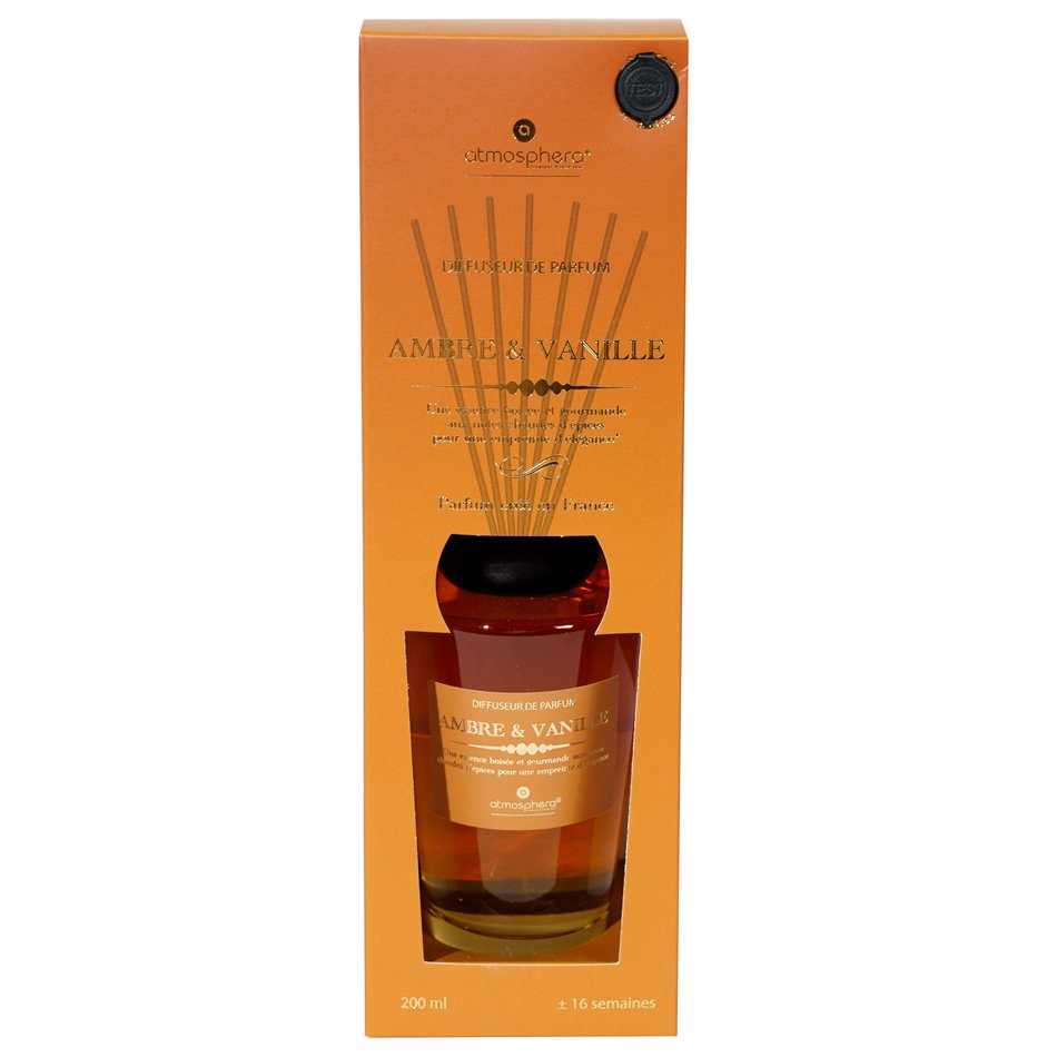 Diffuser Alma Amber&Vanille, 200ml, H24xD9cm