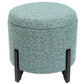 Mafra M Light-Blue Storage Bench – H34 × W37 × L37 cm