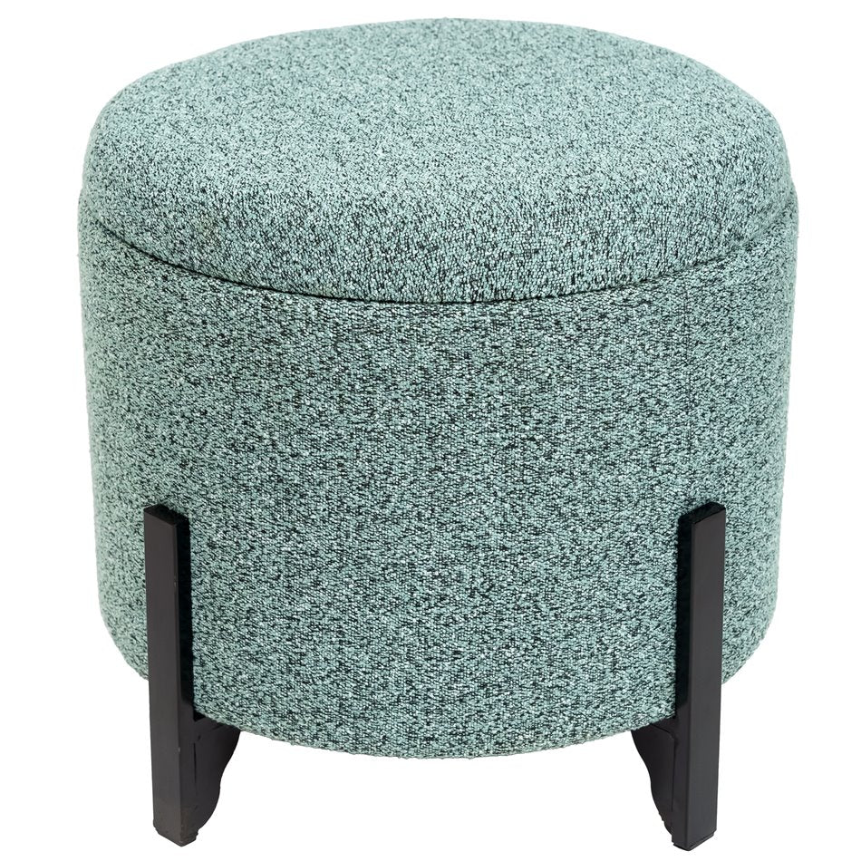 Mafra M Light-Blue Storage Bench – H34 × W37 × L37 cm