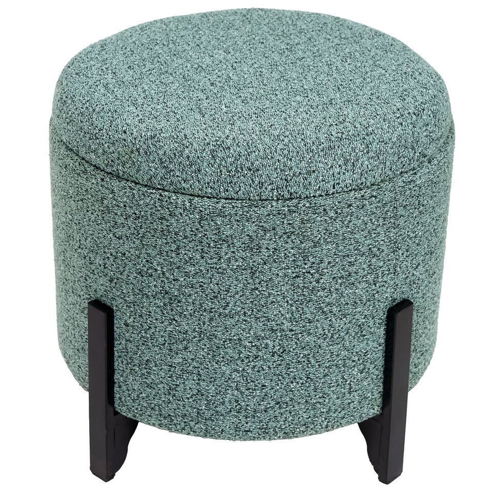 Mafra M Light-Blue Storage Bench – H34 × W37 × L37 cm