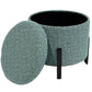 Mafra M Light-Blue Storage Bench – H34 × W37 × L37 cm