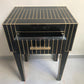 Mirrored Nightstand – Black Mirror with Chrome Accents