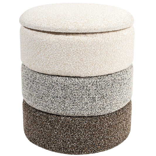 Vails M Storage Ottoman Brown – H38 × Ø33 cm