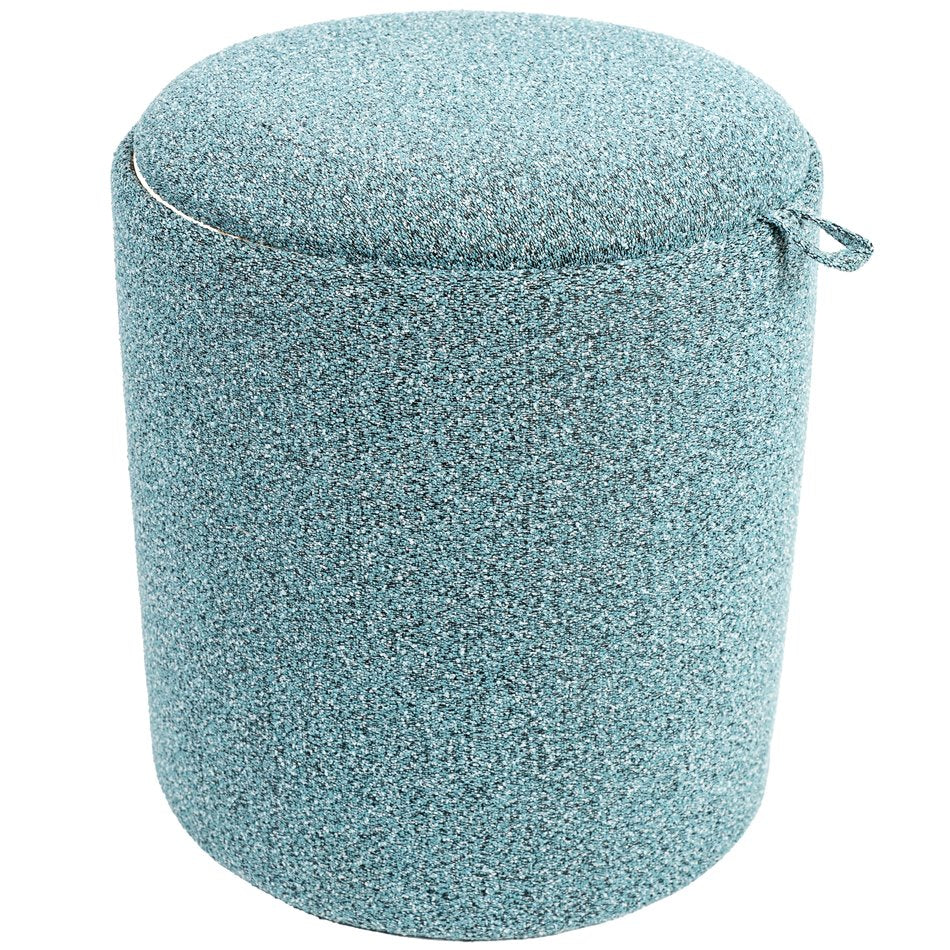 Viktory L Storage Ottoman-Table Blue – H44 × Ø39 cm