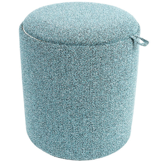 Viktory L Storage Ottoman-Table Blue – H44 × Ø39 cm