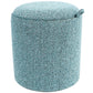 Viktory M Storage Ottoman-Table Light Blue – H38 × Ø34.5 cm