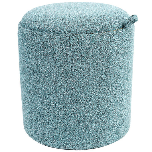 Viktory M Storage Ottoman-Table Light Blue – H38 × Ø34.5 cm