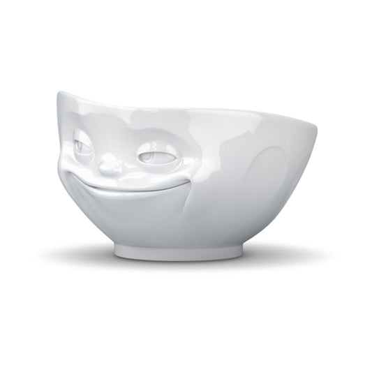 Bowl Grinning, white, 500ml, D15cm, H9,5cm