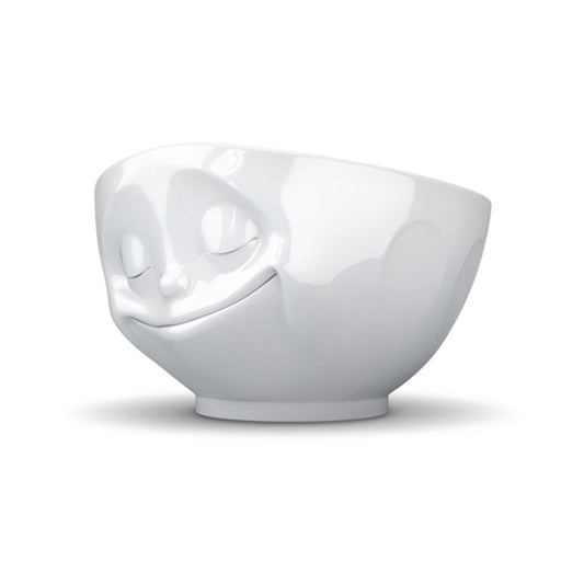Bowl Happy, white, 500ml, D15cm, H10,5cm