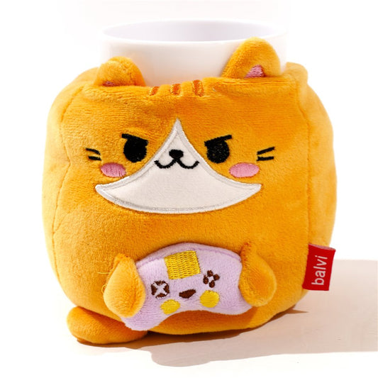 Fluffy Kawaii Gamer Pen Holder – Ø13 × H12.5 cm