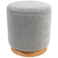 Vildams L Grey Storage Ottoman – H42 × Ø38.5 cm