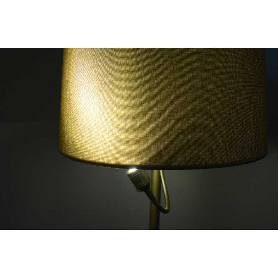 Floor lamp Sarli with LED reading light, H166xD41cm, E27 60W(MAX), LED 1x1W