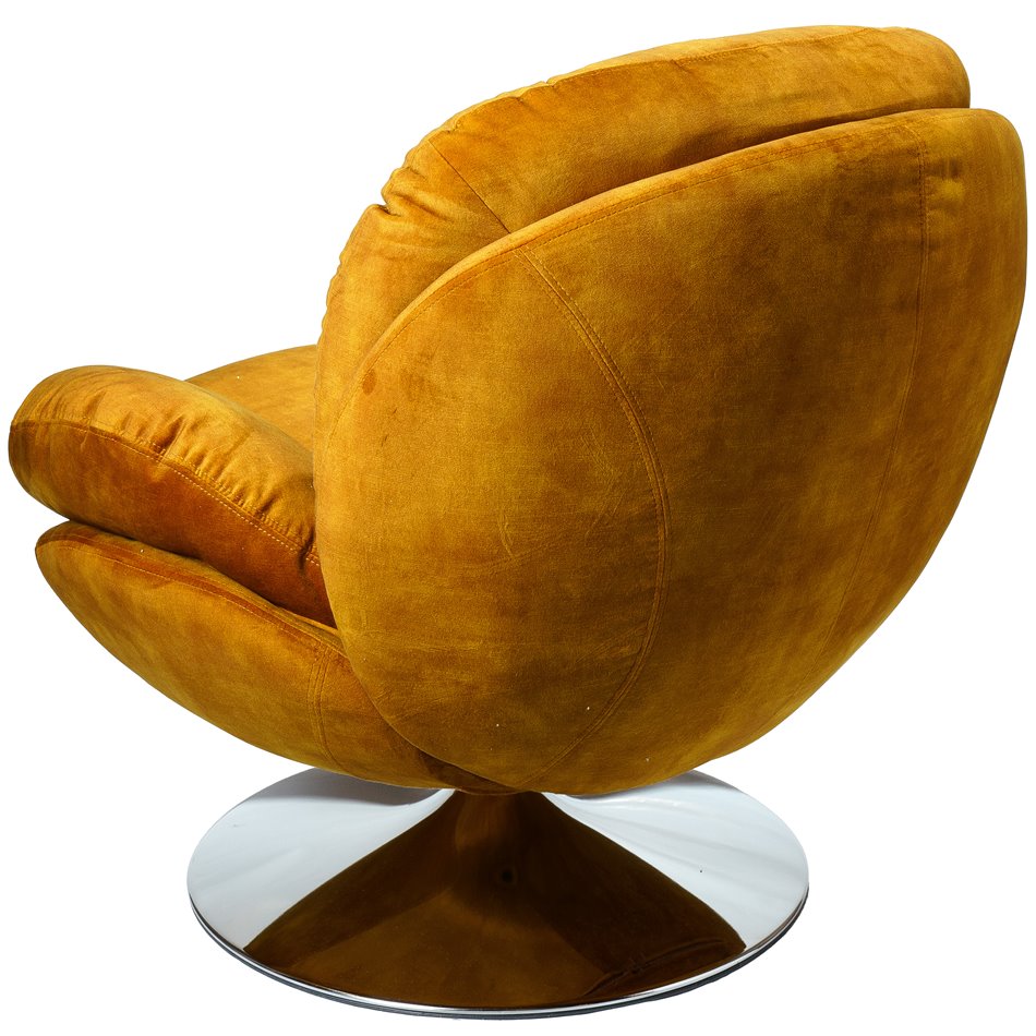 Leisure chair Vanesa, vintage gold 15, rotatable 360 degrees, 84x50xH85, seat height 46cm