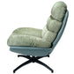Armchair Vincento with footstool, green 09, rotatable 360 degrees, H100x92x79cm, seat height 47cm