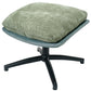 Armchair Vincento with footstool, green 09, rotatable 360 degrees, H100x92x79cm, seat height 47cm