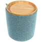 Viktory L Storage Ottoman-Table Blue – H44 × Ø39 cm