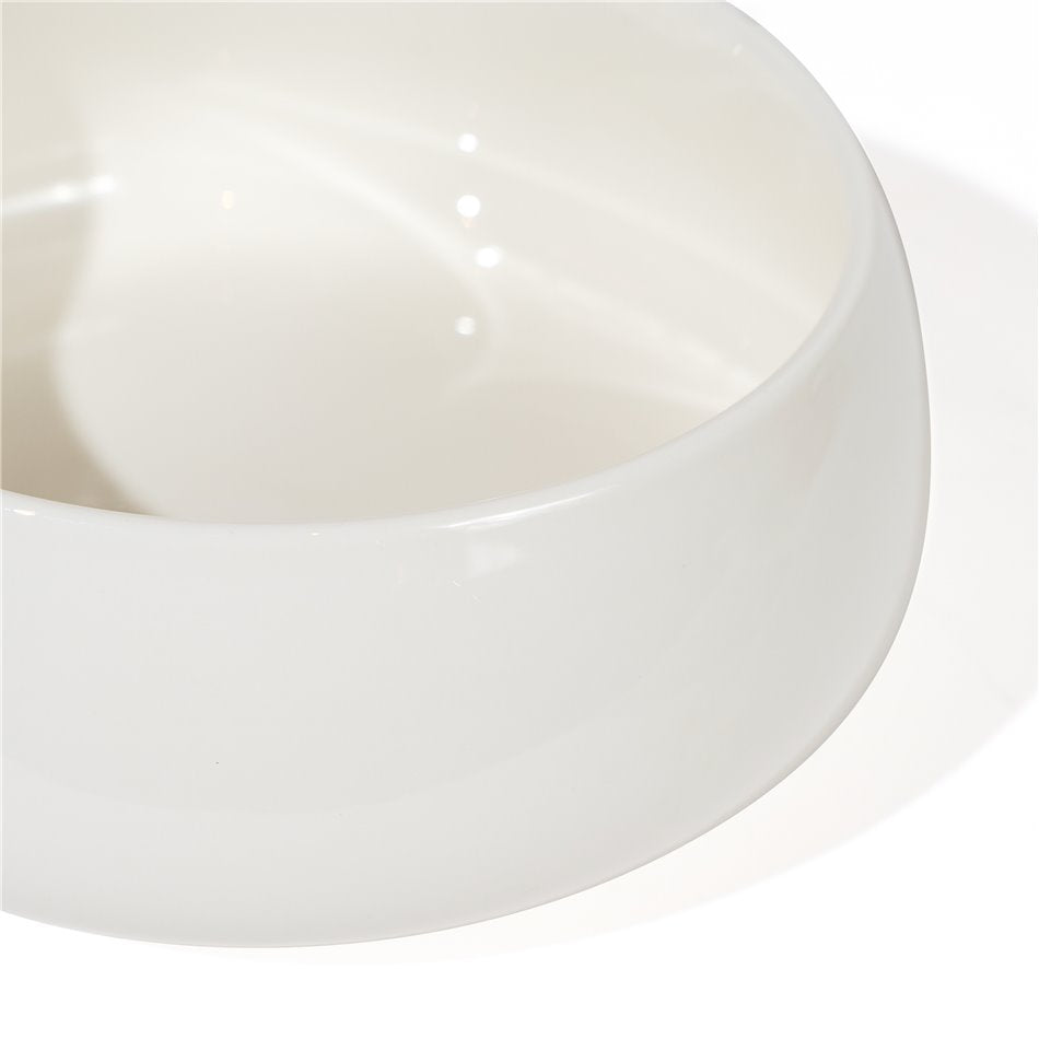 Bowl Nora, white color, porcelain, D15.3cm, H6cm