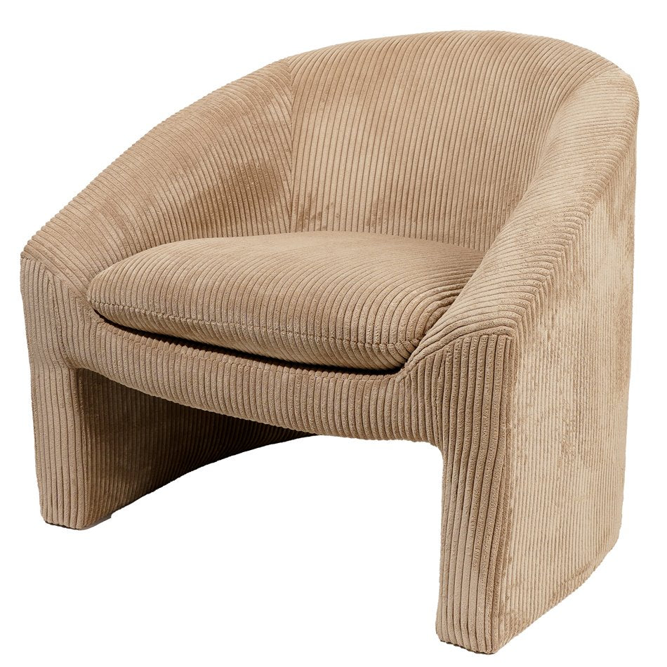 Armchair Delano, light brown color, H84x74x72cm seat height 47cm