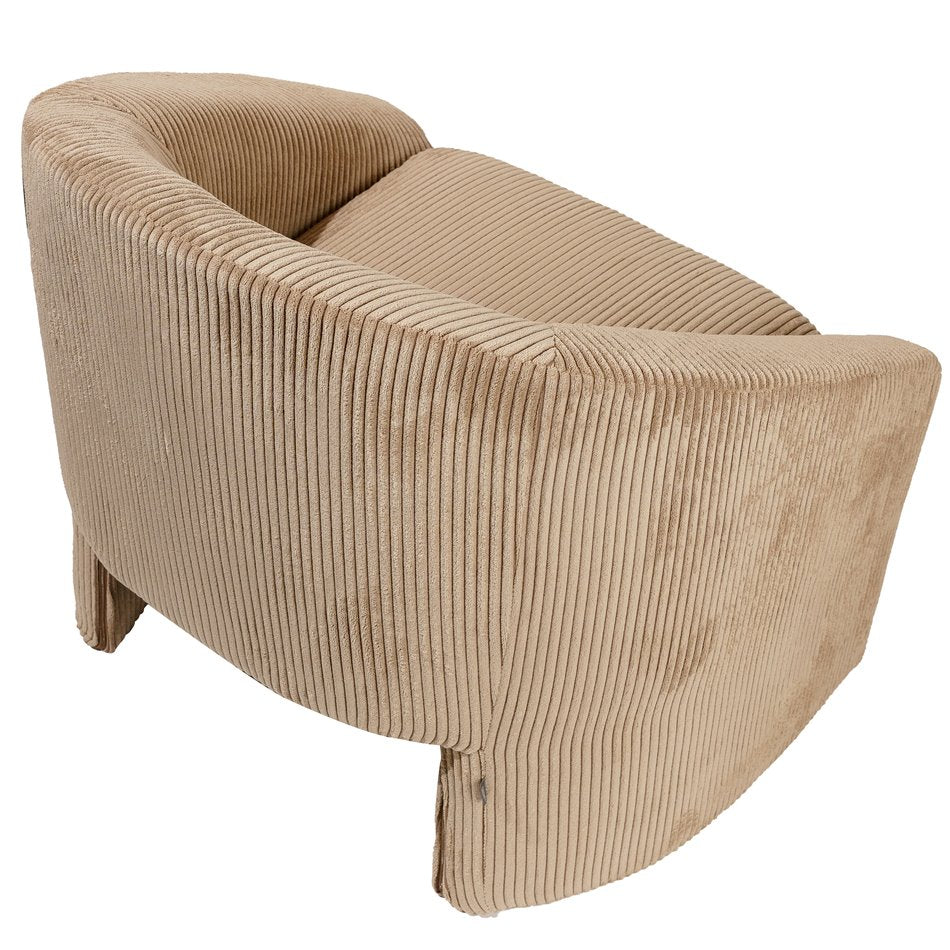 Armchair Delano, light brown color, H84x74x72cm seat height 47cm