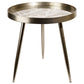 Furuset M Side Table – Metal & Polyresin Round Accent Table