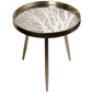 Furuset M Side Table – Metal & Polyresin Round Accent Table