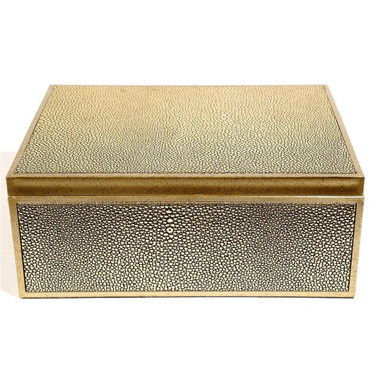 Box plasic Fulga L, golden color, H10x25x18.5cm