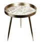 Furuset M Side Table – Metal & Polyresin Round Accent Table