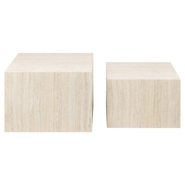 Nesting Coffee Table Set – Natural Wood (Set of 2)