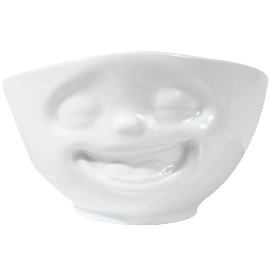 Bowl Laughing, white, 500ml, D15cm, H10,5cm