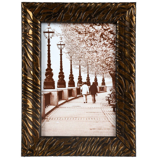 Photo frame Partinello, brown/gold color, 10x15cm