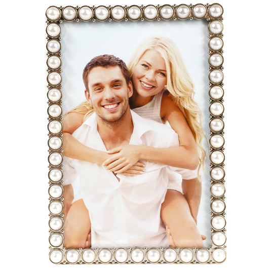 Photo frame Pallano, silver/white colors, 10x15cm