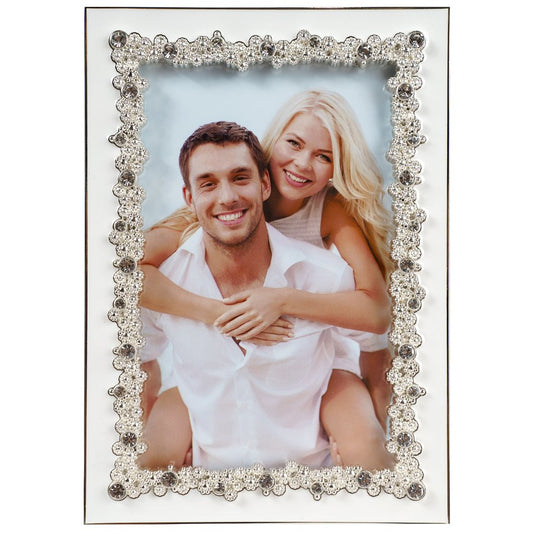 Photo frame Mokko, silver/white colors, 10x15cm