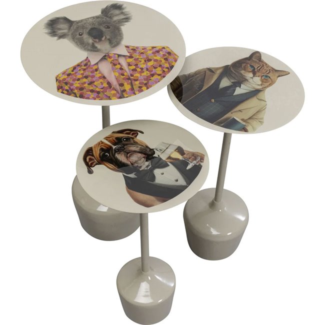 Business Animal Side Table Set – 3-Piece Decorative Accent Tables