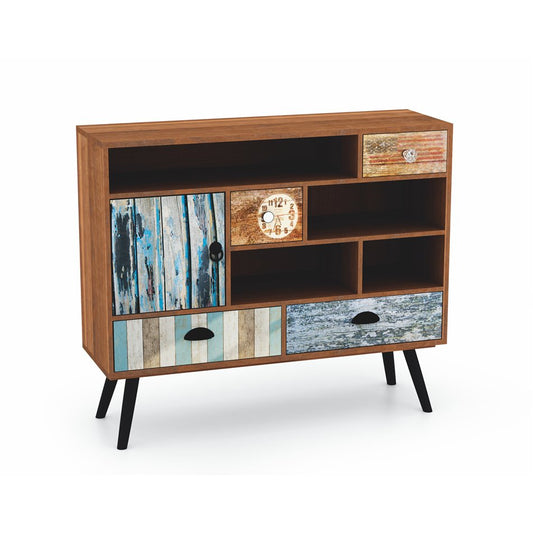 Chest of drawers Hezo, MDF/steel, H80x93x29cm